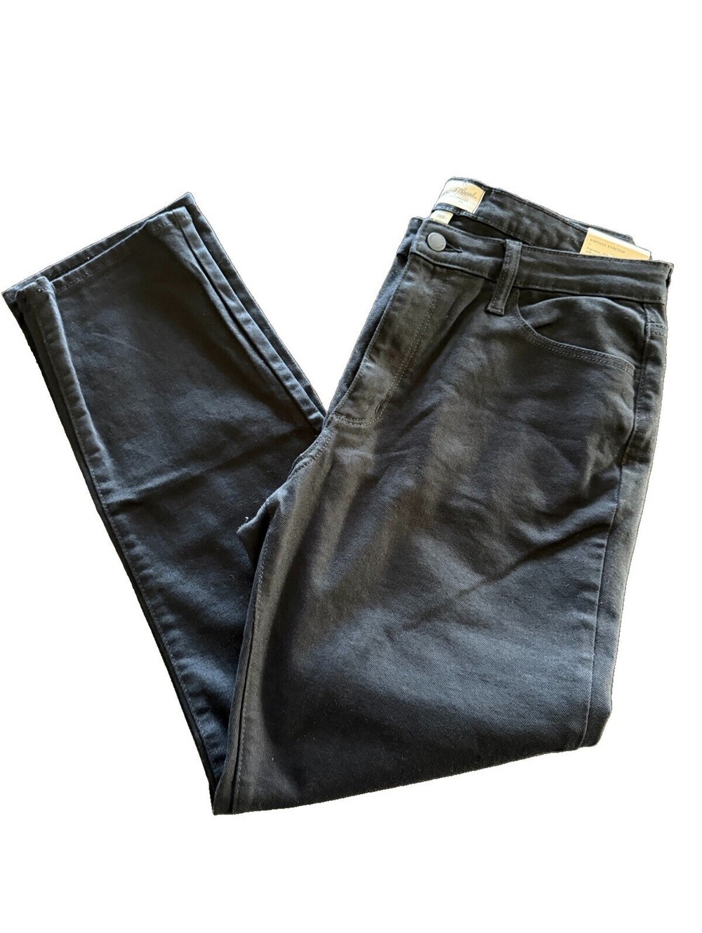 Universal Thread High Rise Slim Straight Vintage Stretch Size 12 Reg Black Jeans